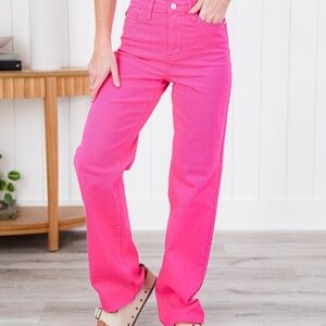 Hot pink 90's jeans